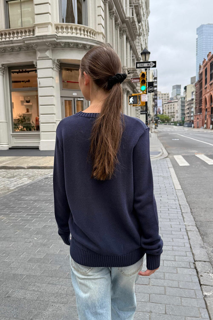 Martha Cotton Thick Sweater | Classic Navy / S/M