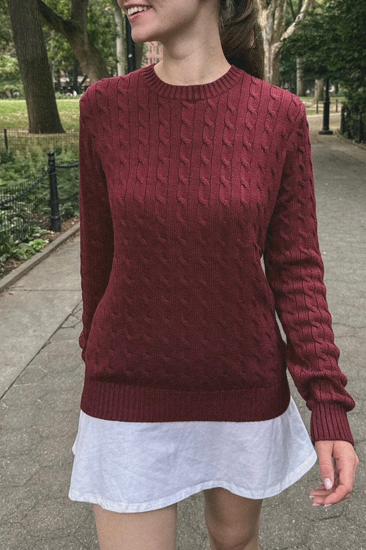 Martha Sweater | Burgundy / Regular Fit