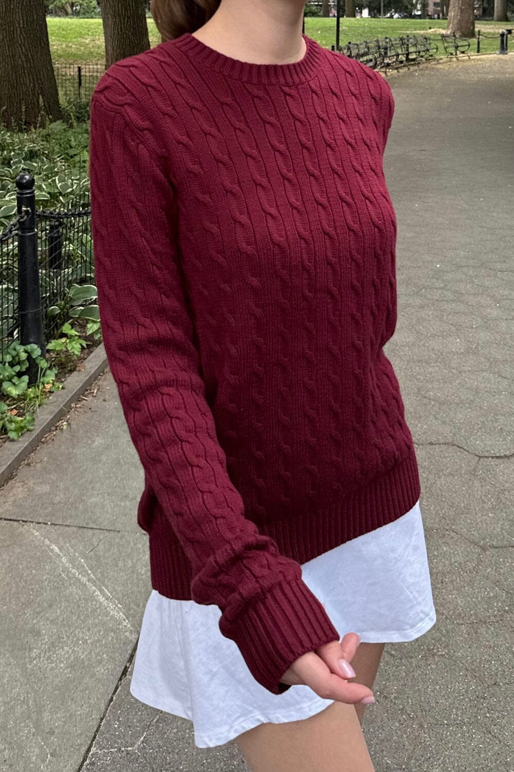 Martha Sweater | Burgundy / Regular Fit