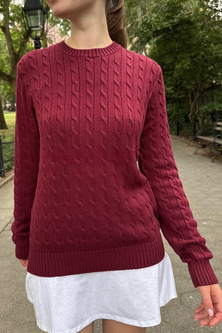 Martha Sweater | Burgundy / Regular Fit