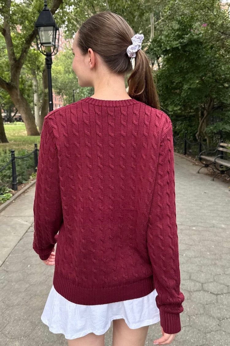 Martha Sweater | Burgundy / Regular Fit
