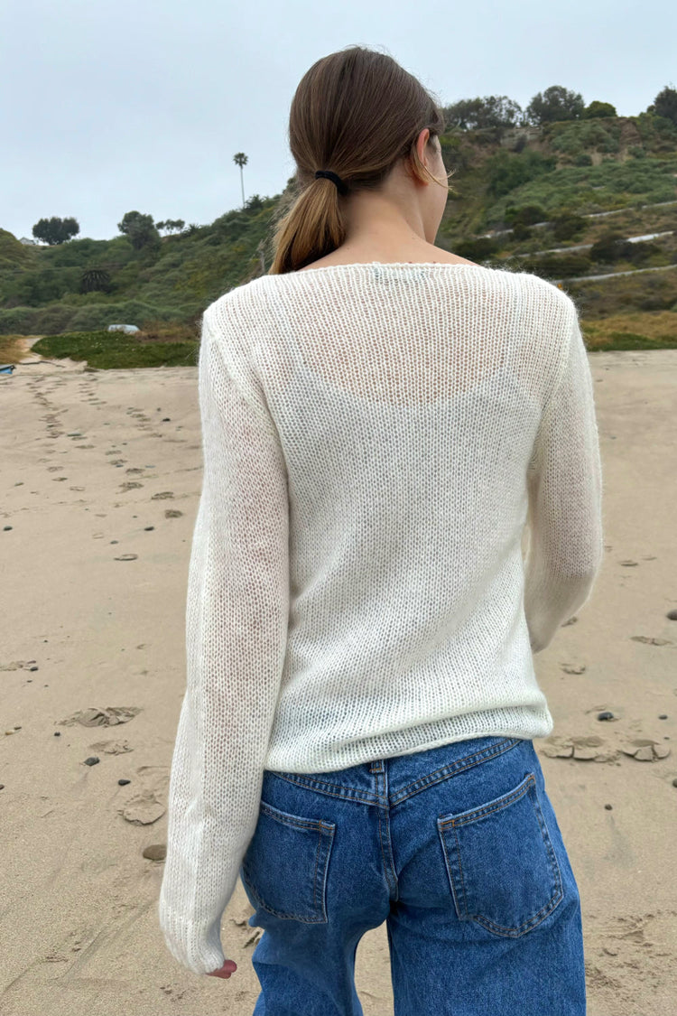 Colette Boat Neck Sweater | Natural White / S/M