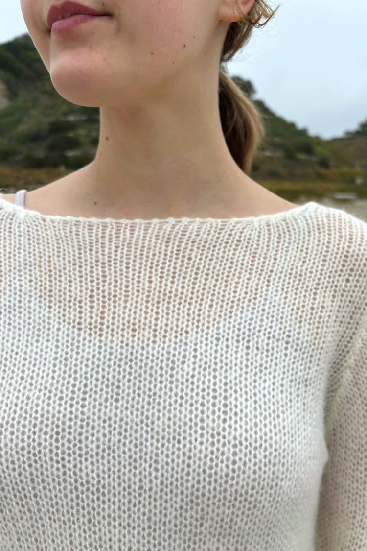 Colette Boat Neck Sweater | Natural White / S/M