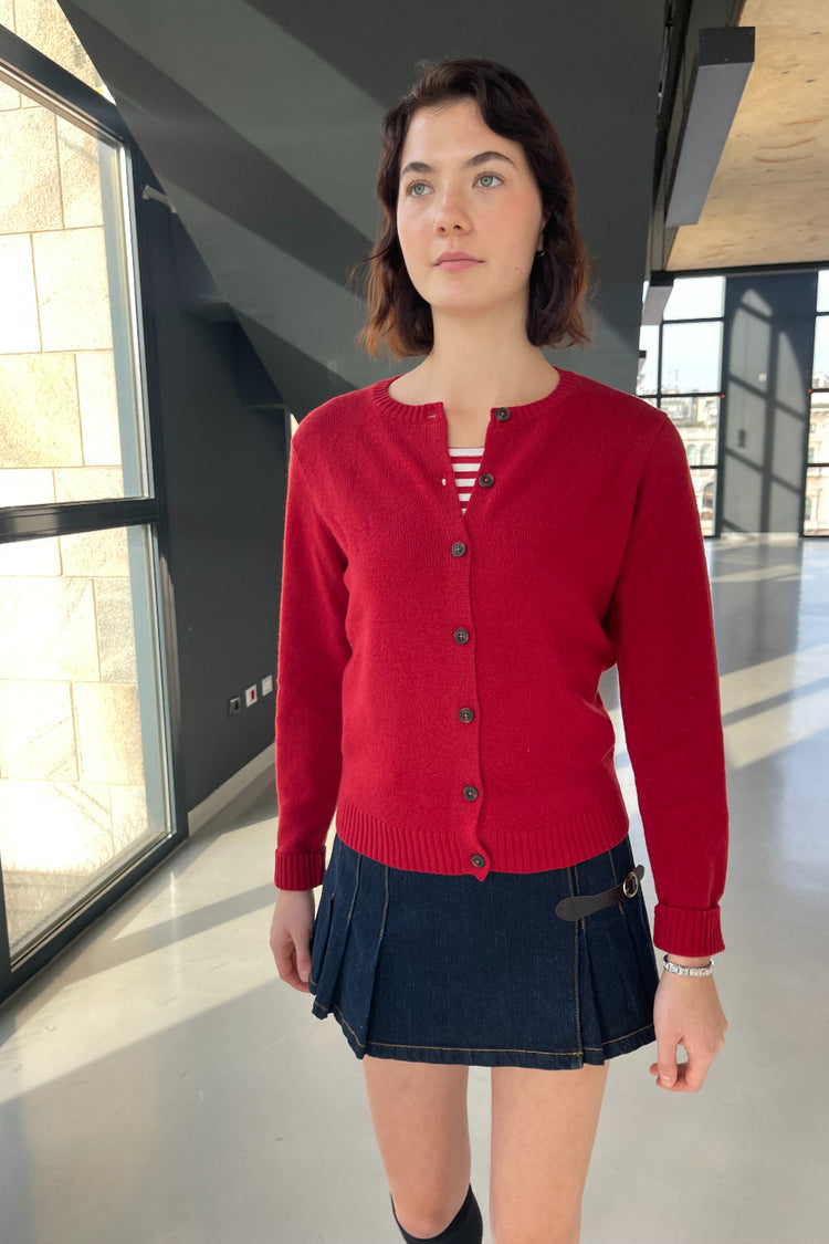 Amalie Cardigan | Red / Regular Fit