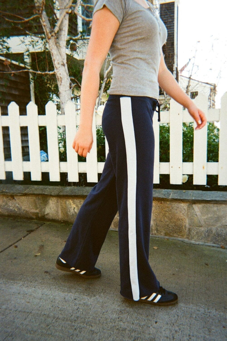 Hillary Stripe Yoga Pants | Navy Blue / XS/S