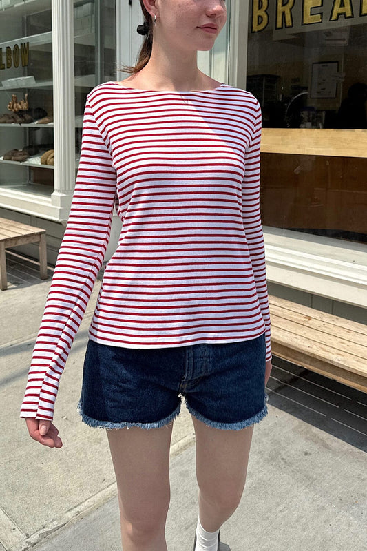 White With Red Striped / XS/S