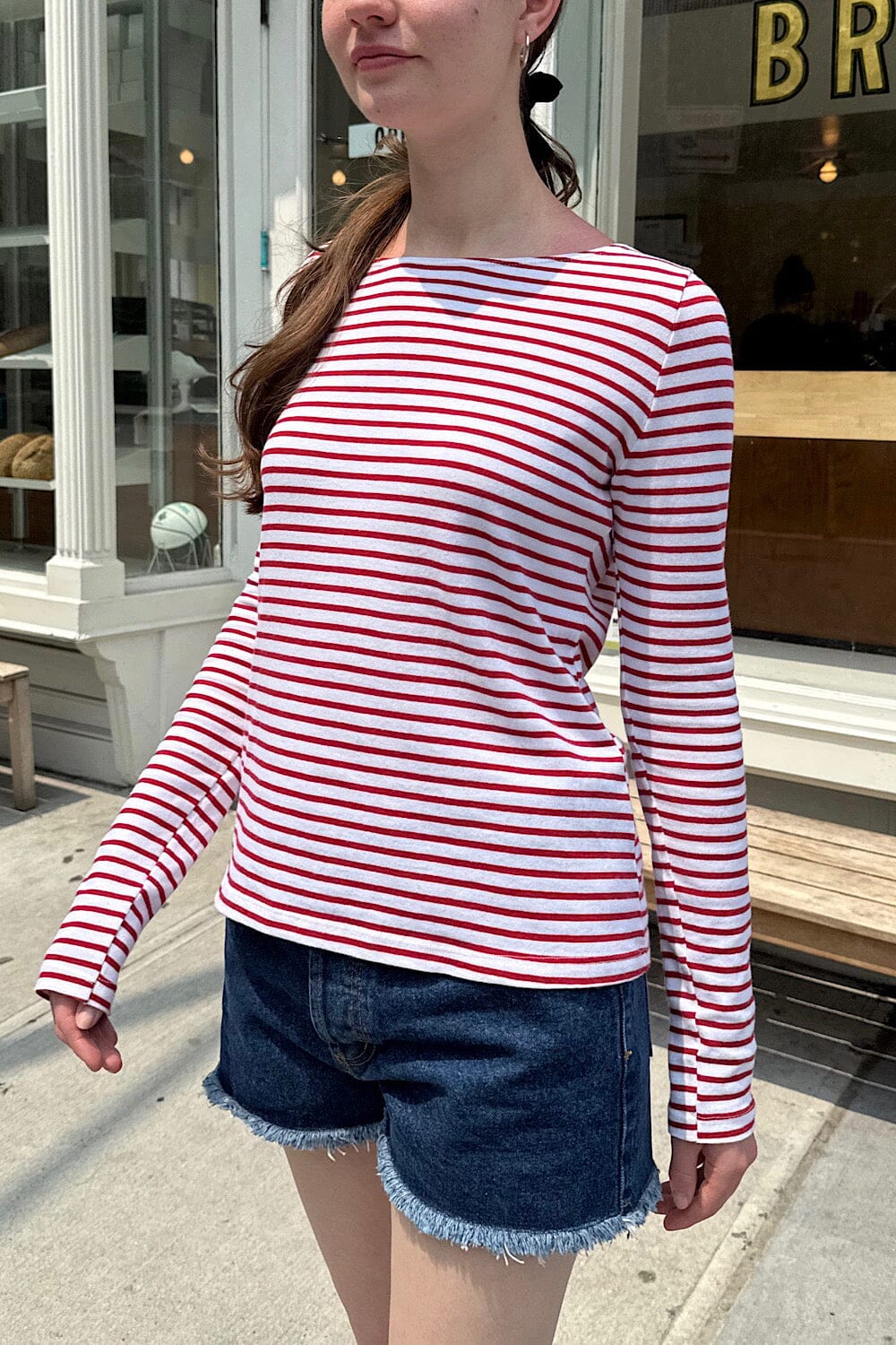 White With Red Striped / XS/S