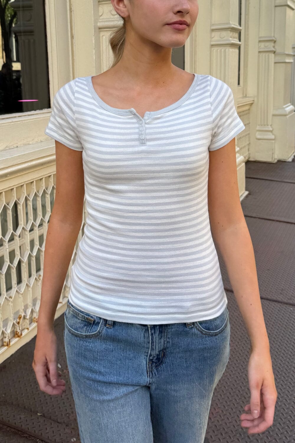 Light Blue White Stripes / XS/S