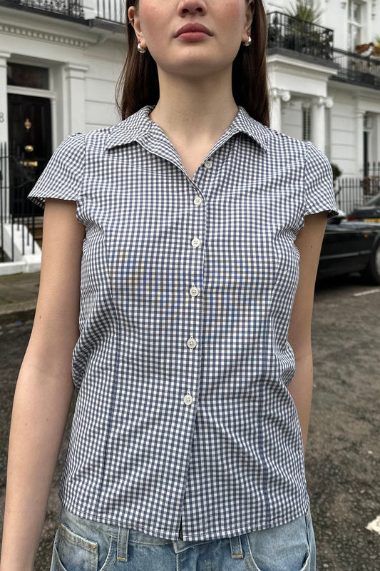 Navy White Checks / XS/S