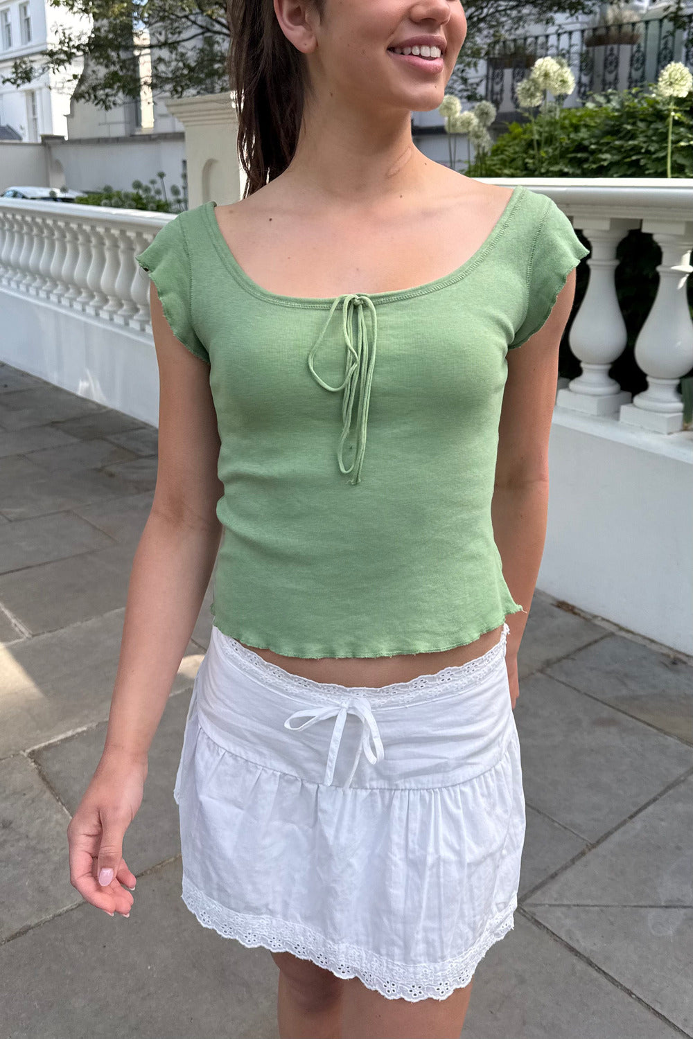 Noa Top | Light Olive Green / XS/S