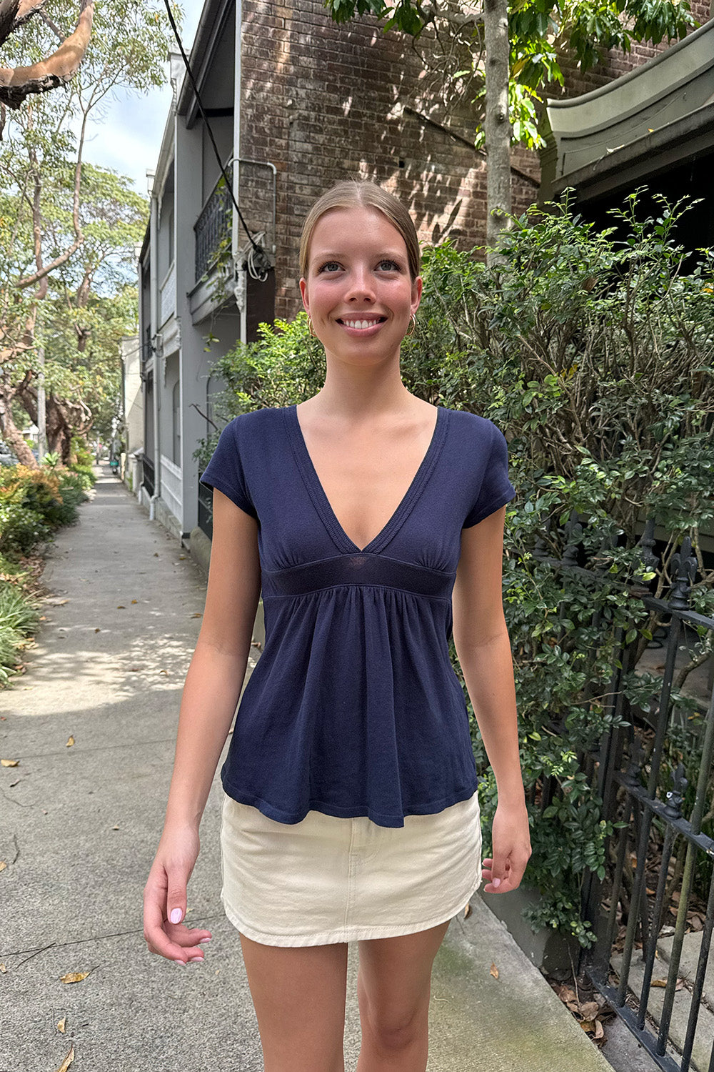 Naia Top | Navy Blue / XS/S