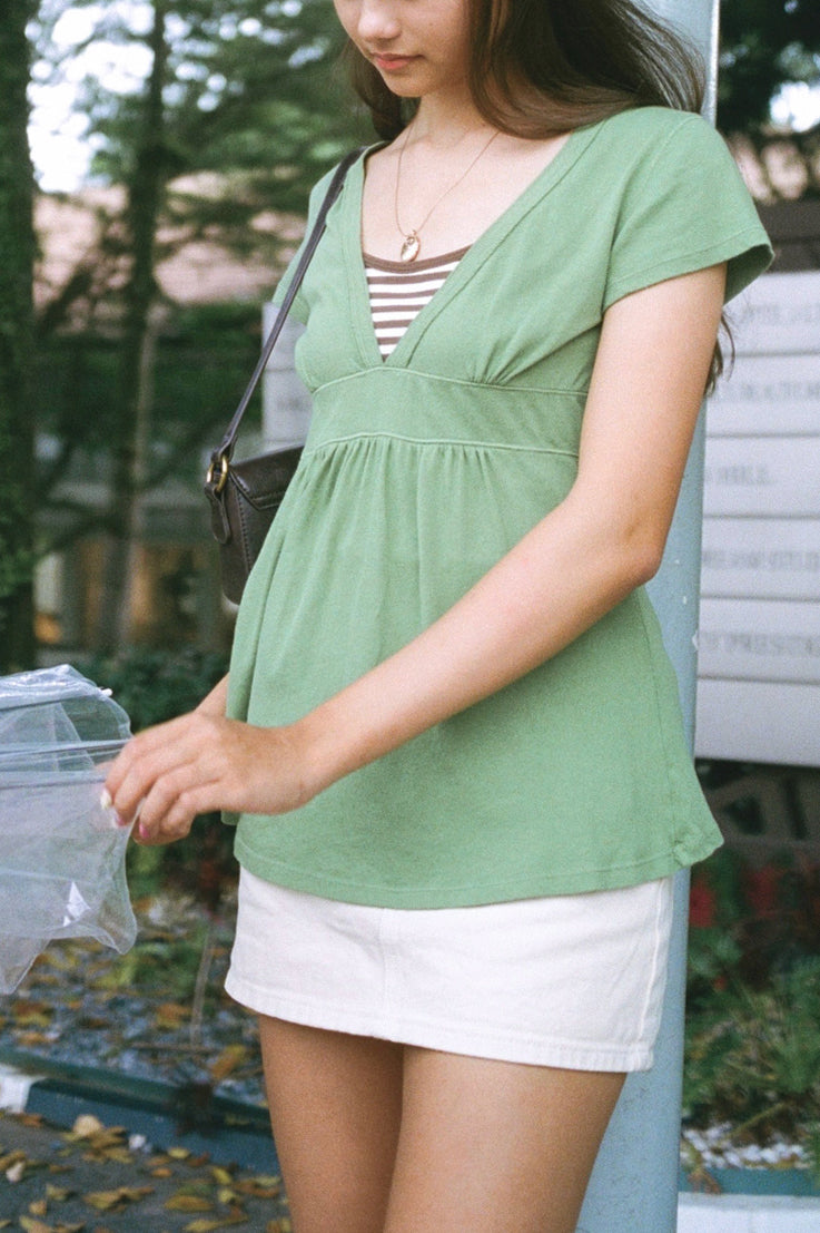 Naia Top | Light Olive Green / XS/S