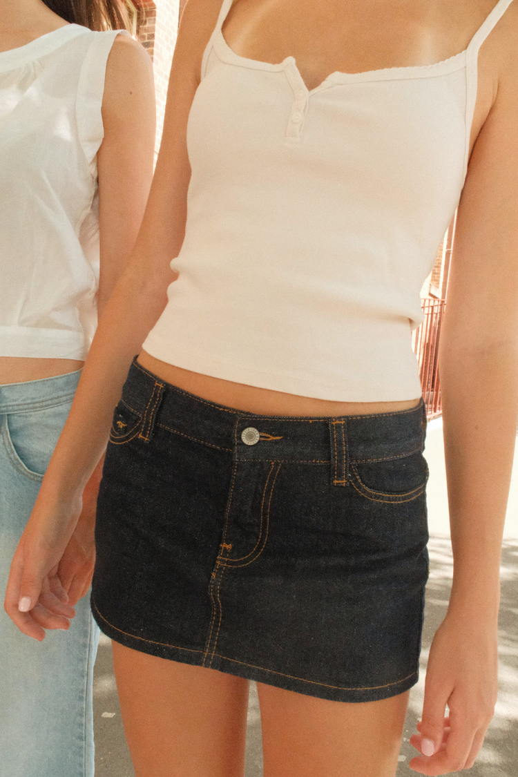Malia Denim Mini Skirt | Dark Denim / XS/S