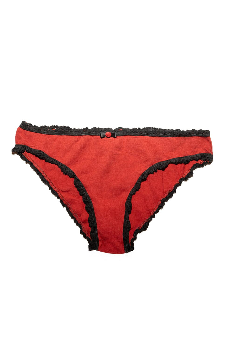 Scallop Underwear | Red / XS/S