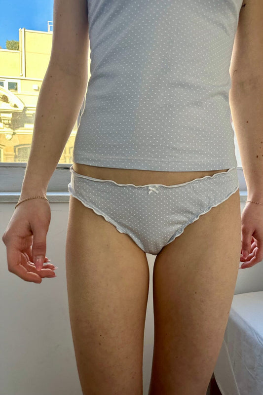 Light Blue With Polka Dots / S