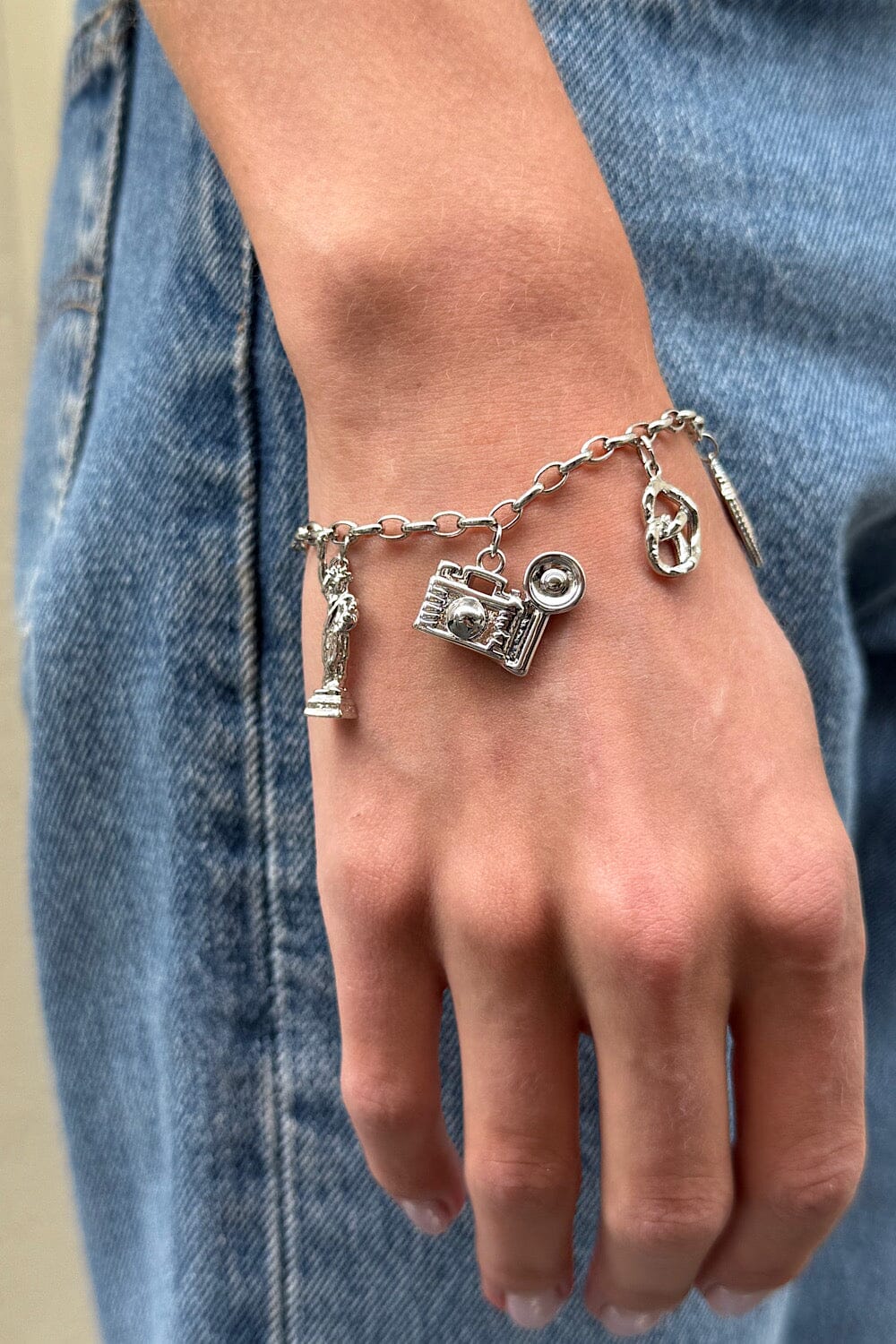 Multi Pendant Bracelet | Silver