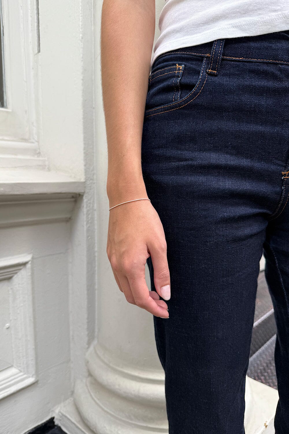 Thin Line Bracelet | Silver