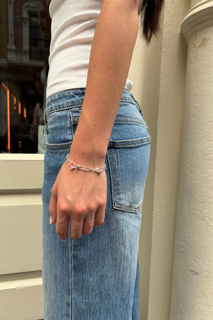 Stars and Beads Bracelet | Silver