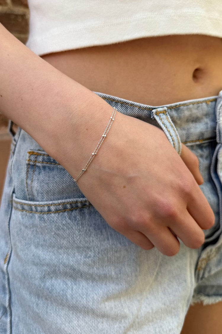 Double Chain Bracelet | Silver