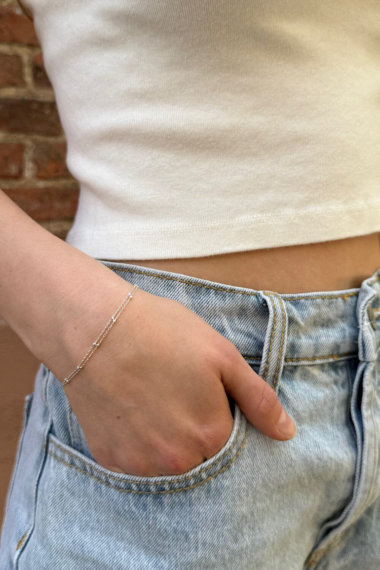 Double Chain Bracelet | Silver
