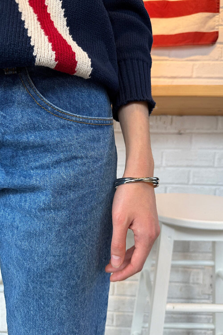 Double Interlaced Bracelet | Silver
