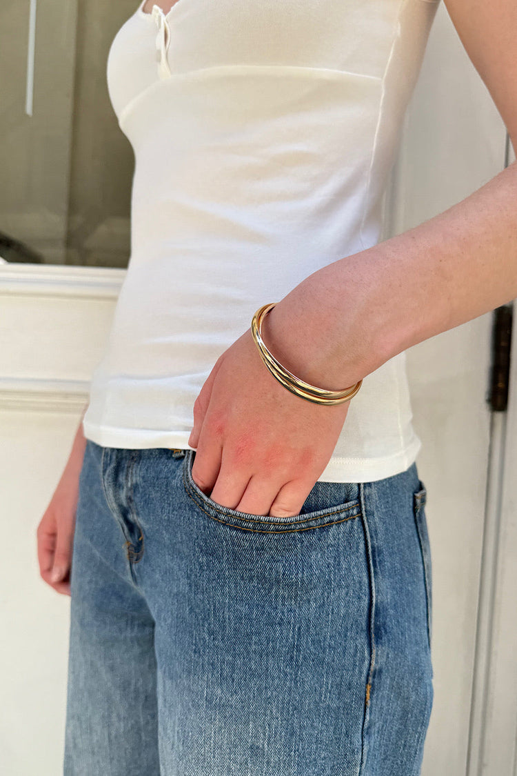 Double Interlaced Bracelet | Gold