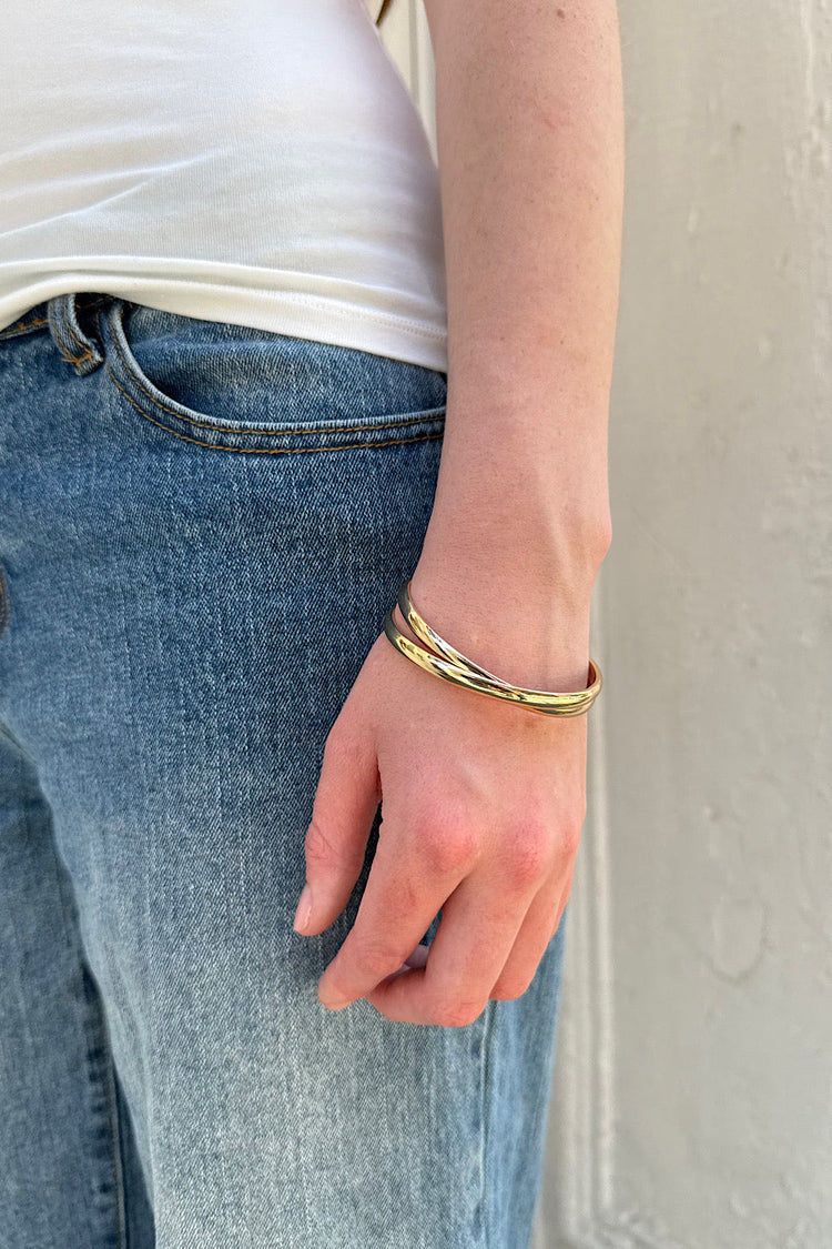 Double Interlaced Bracelet | Gold