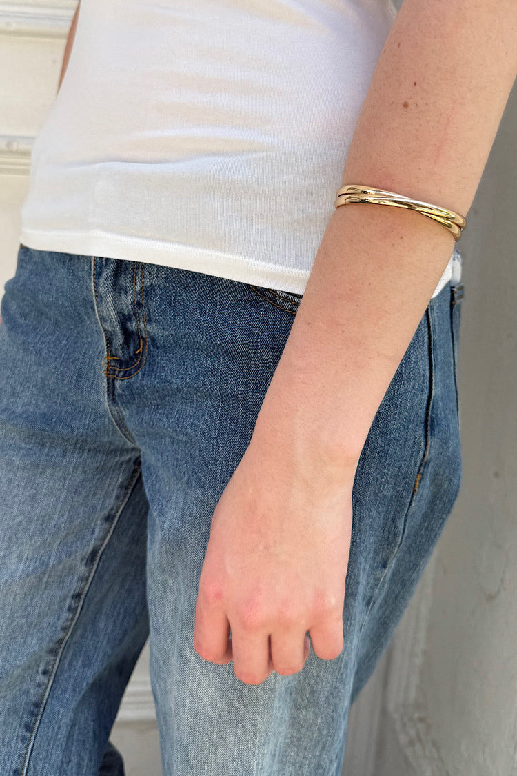 Double Interlaced Bracelet | Gold