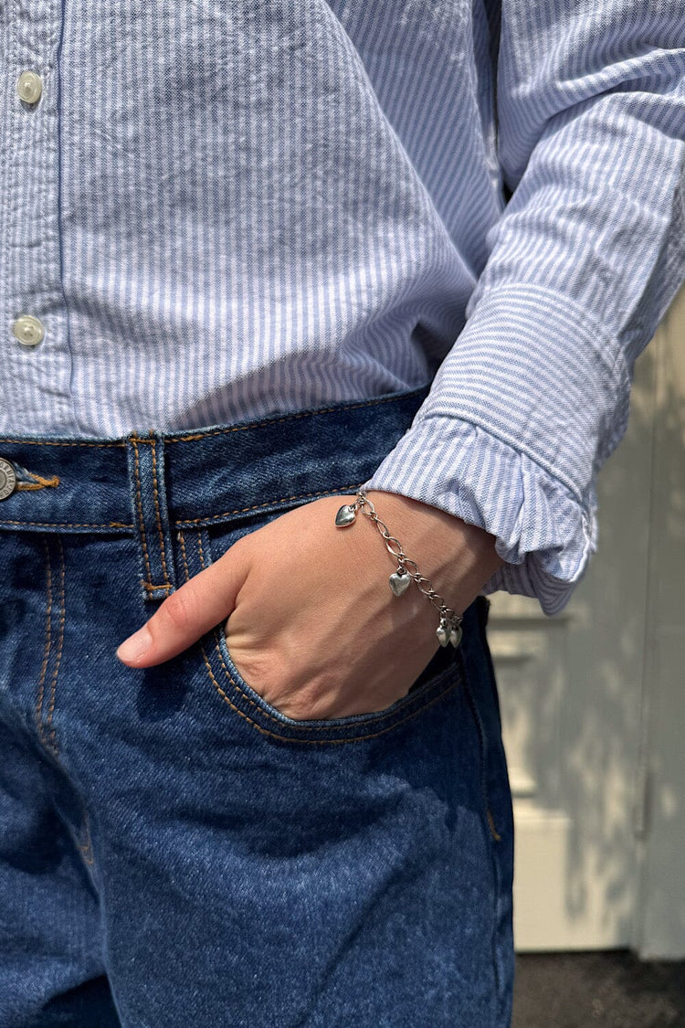 Heart Chain Bracelet | Silver