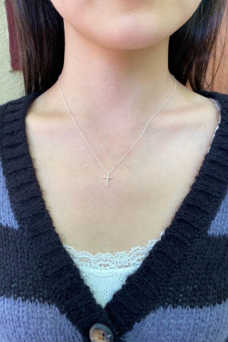Cross Necklace | Silver