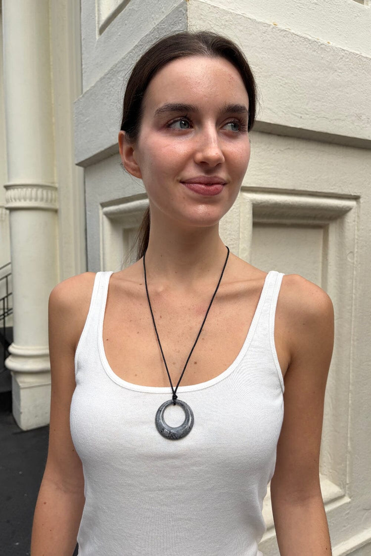 Rope necklace | Marble Grey