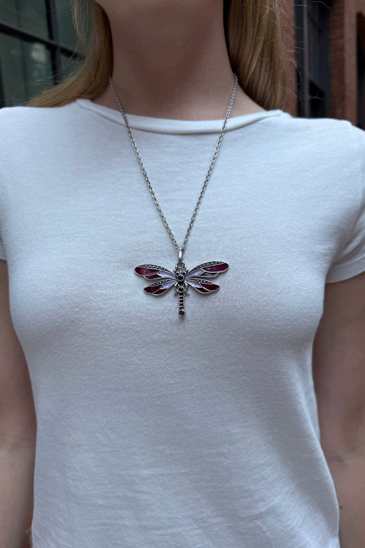 Dragonfly Chain Necklace | Silver
