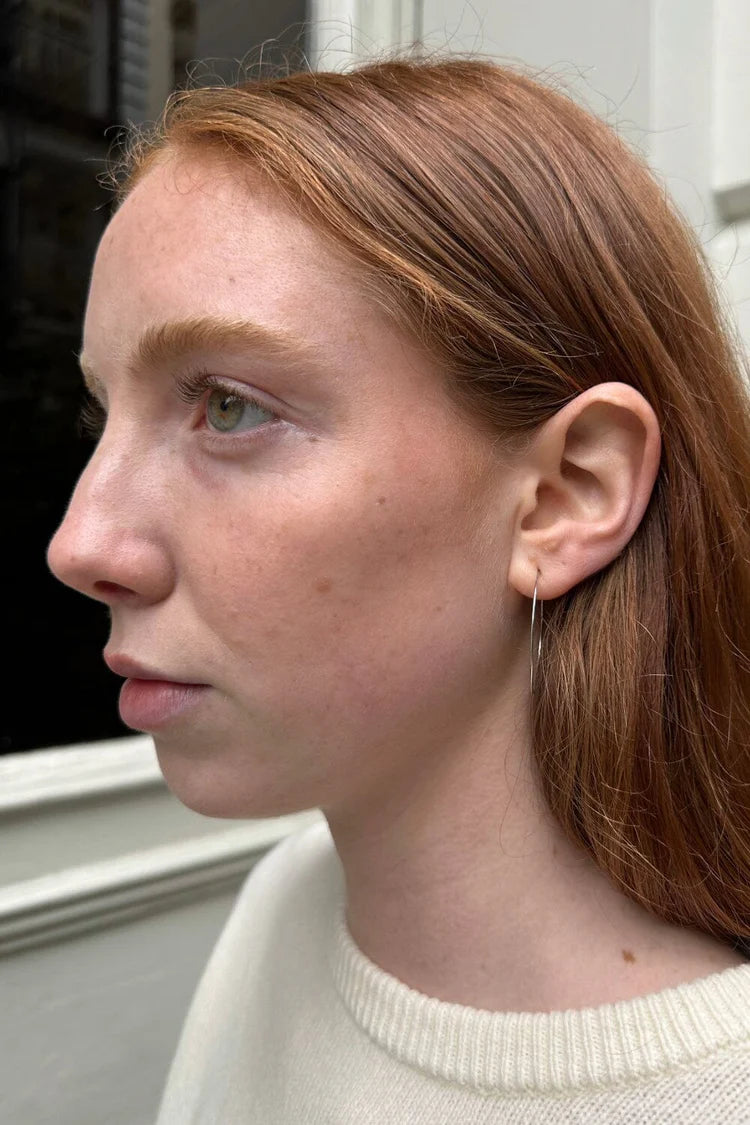 Thin Hoop Earrings | Silver
