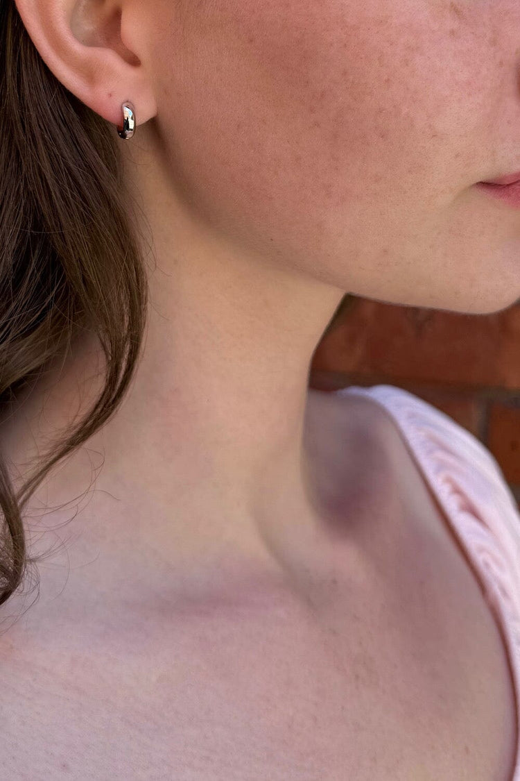 Mini Hoop Earrings | Silver