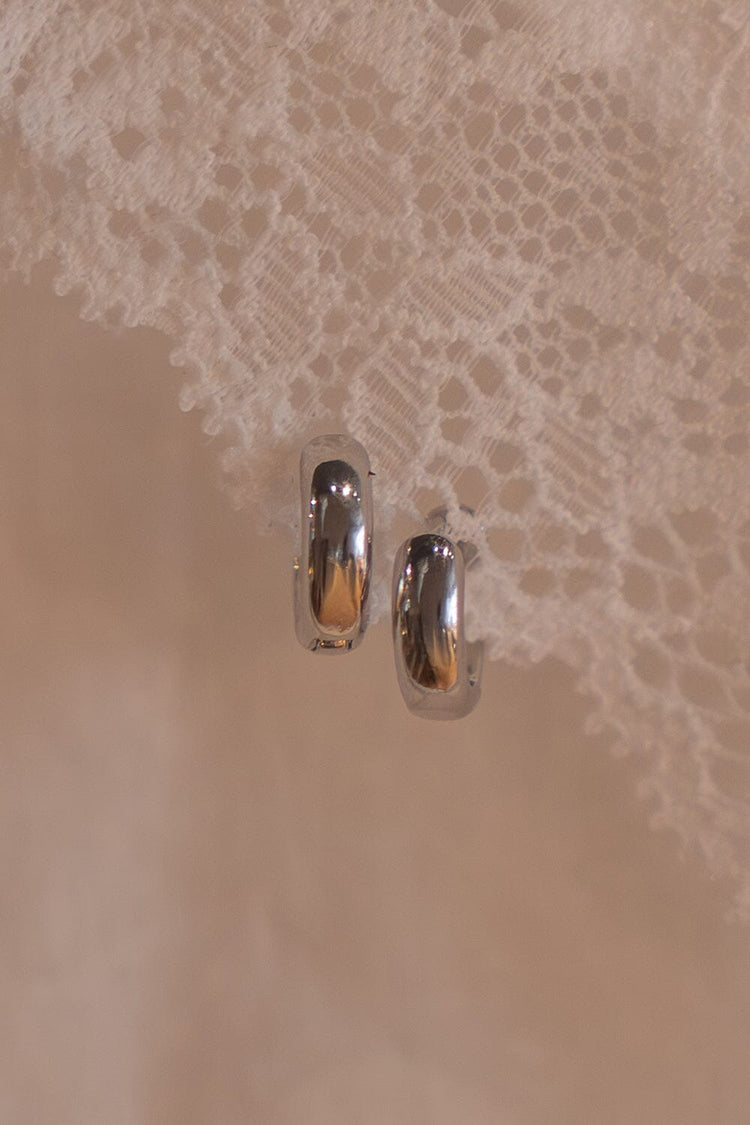 Mini Hoop Earrings | Silver