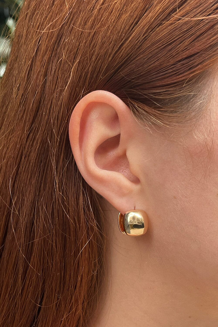Square Hoop Earrings | Gold
