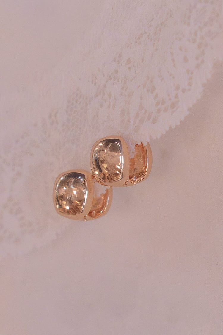 Square Hoop Earrings | Gold