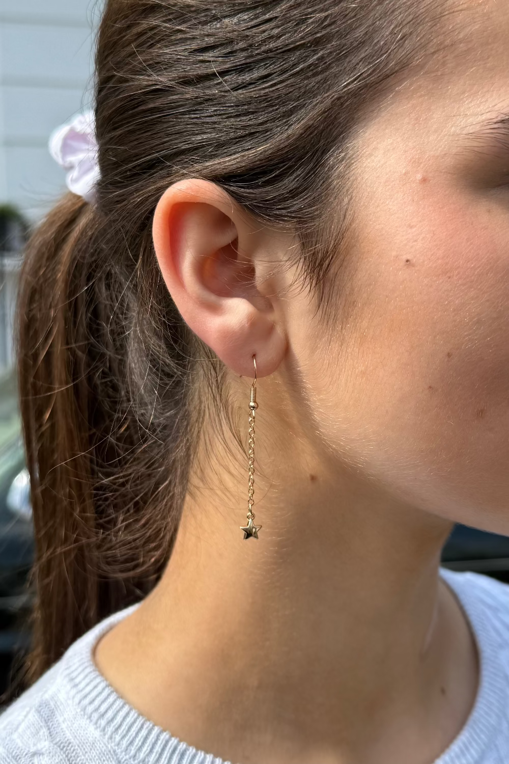 Star Drop Earrings | Gold