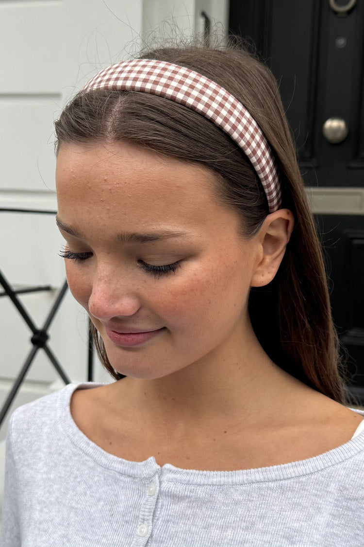 Gingham Headband | Burgundy Gingham