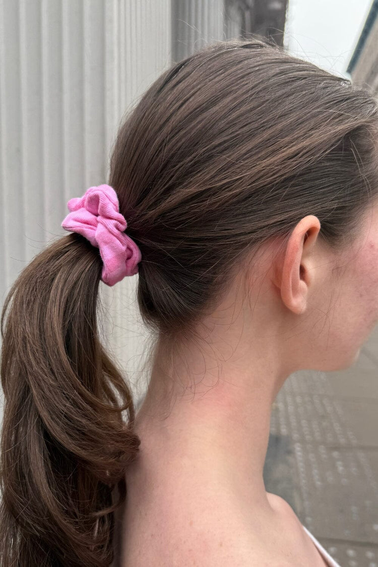 Striped Scrunchie | Bubblegum Pink and Pink Stripes