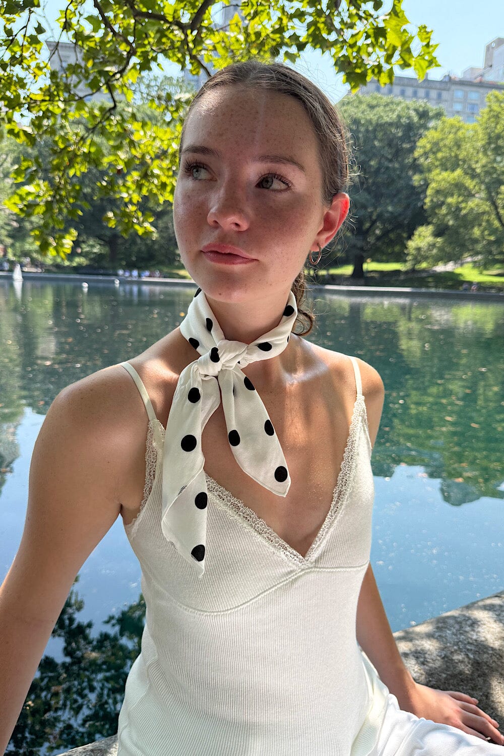 White Black Polka Dots