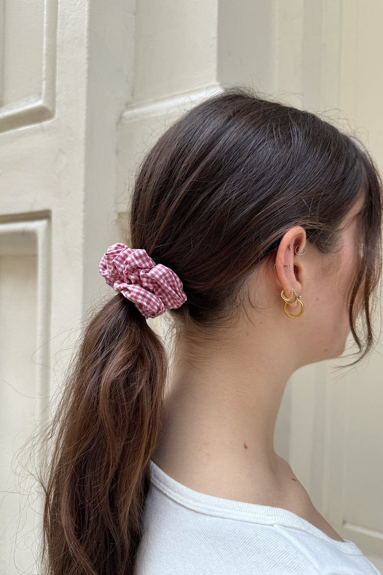 Red And White Checkered Scrunchie | Red White Checkered