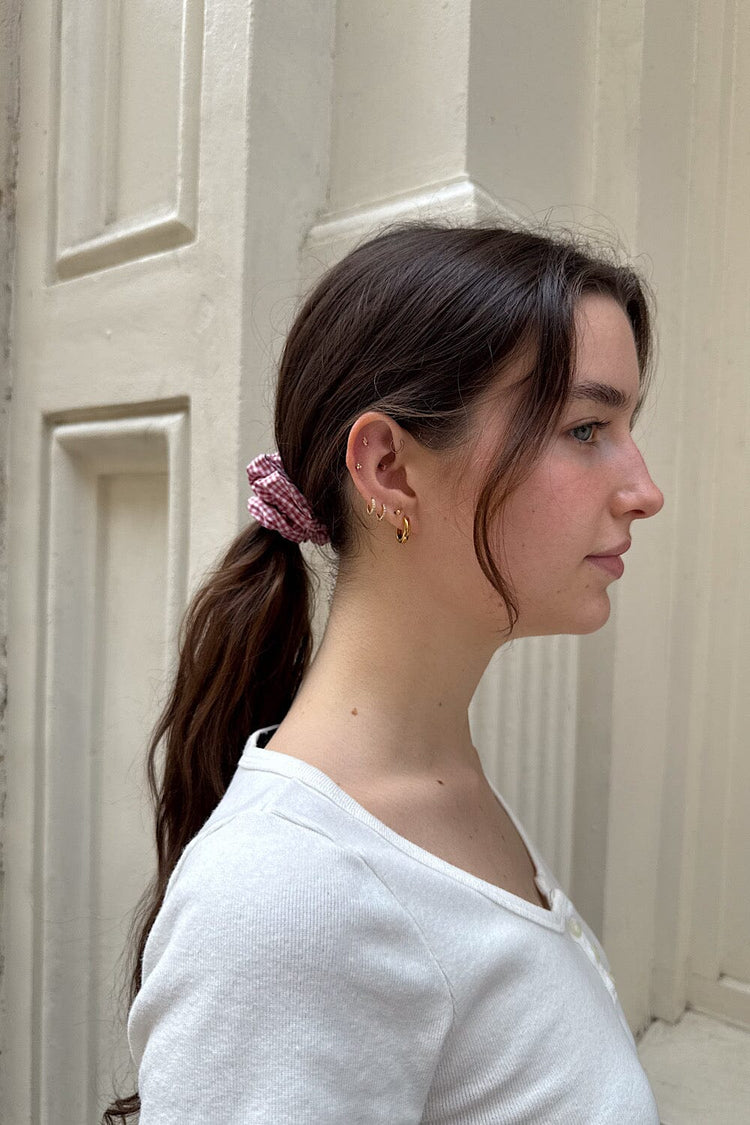 Red And White Checkered Scrunchie | Red White Checkered
