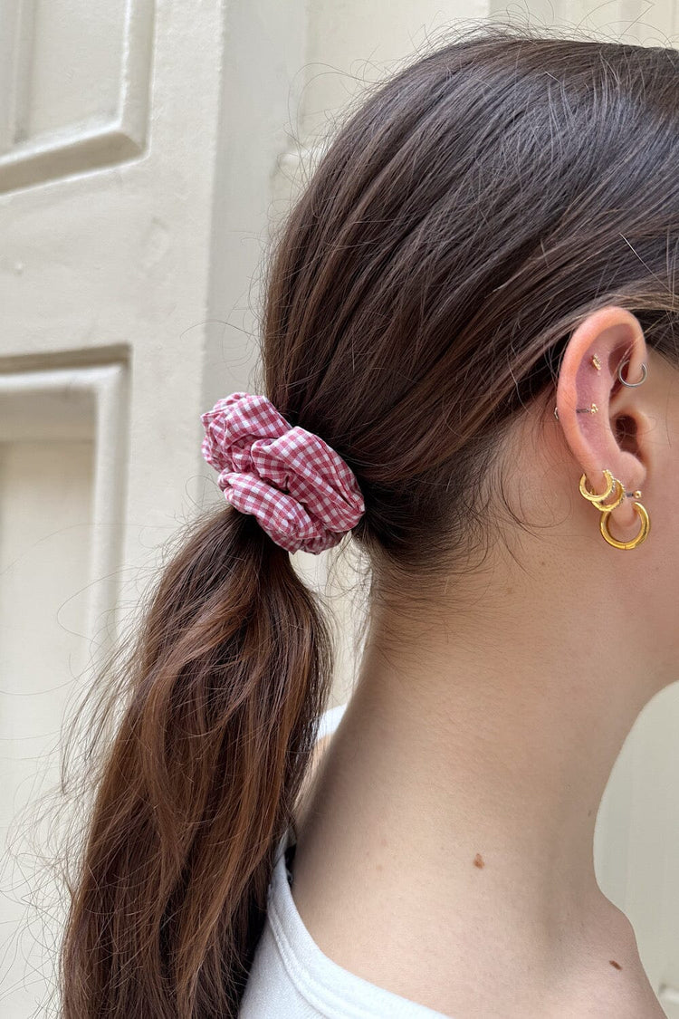 Red And White Checkered Scrunchie | Red White Checkered