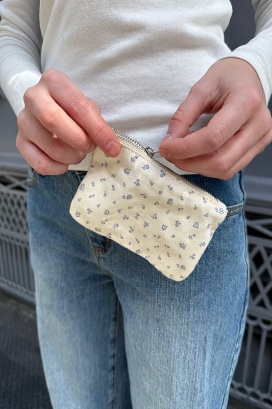Ivory Light Blue Floral