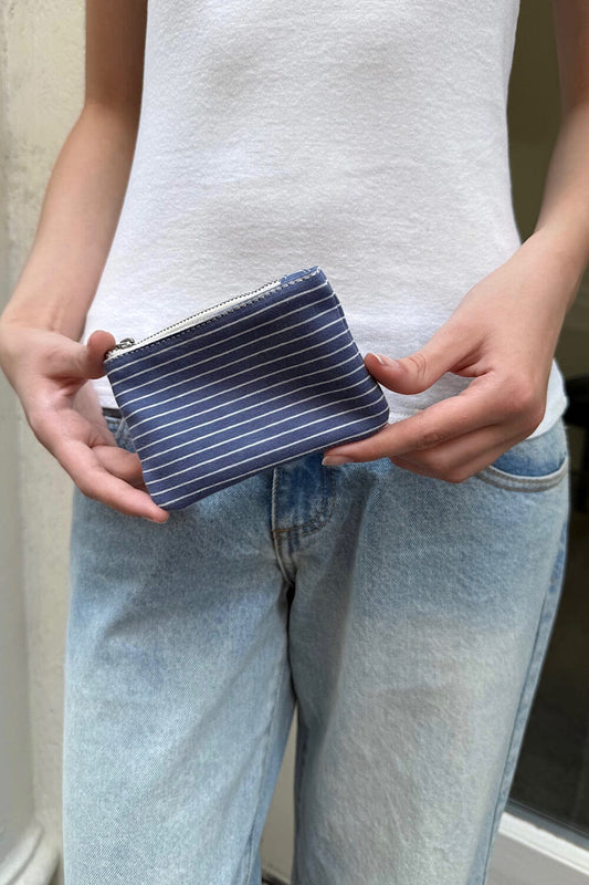Faded Navy White Stripes