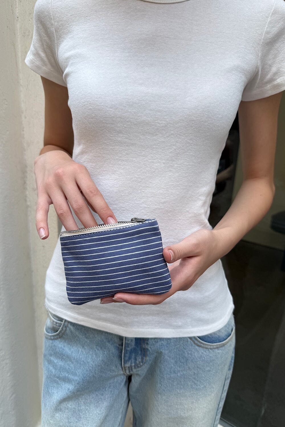 Faded Navy White Stripes