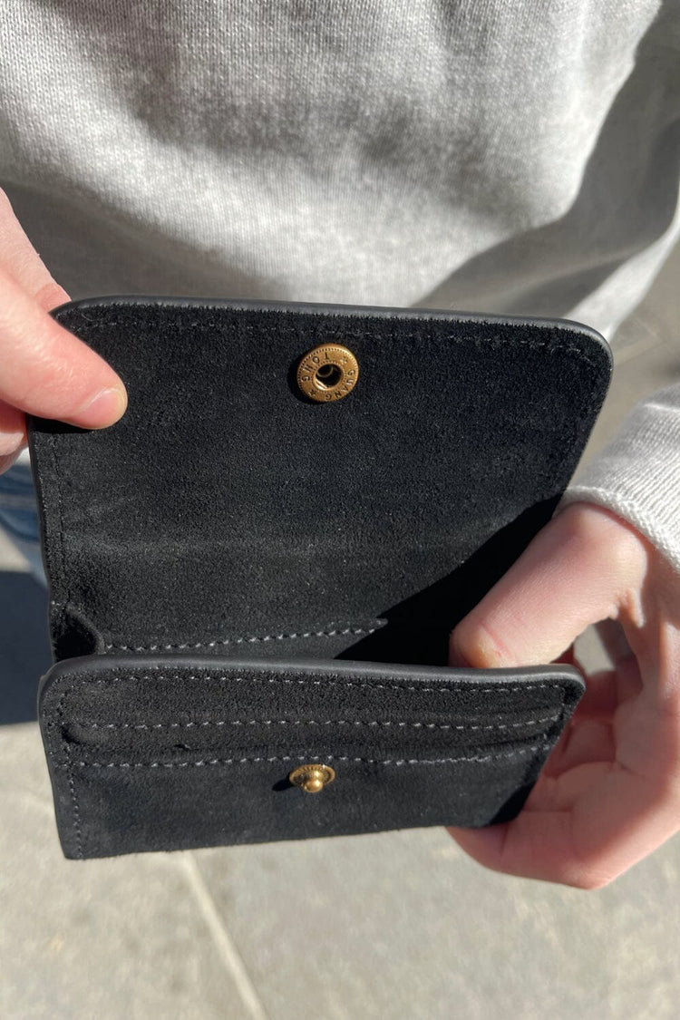 Black Suede Wallet | Black