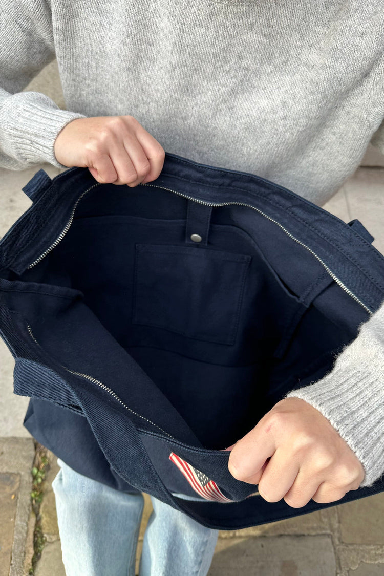 American Flag Tote Bag | Navy Blue