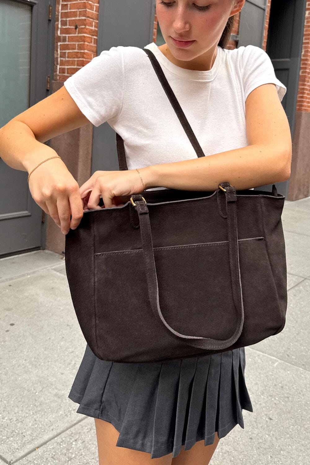 Leather Tote Bag | Dark Brown